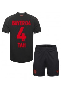 Fotbalové Dres Bayer Leverkusen Jonathan Tah #4 Dětské Domácí Oblečení 2023-24 Krátký Rukáv (+ trenýrky)